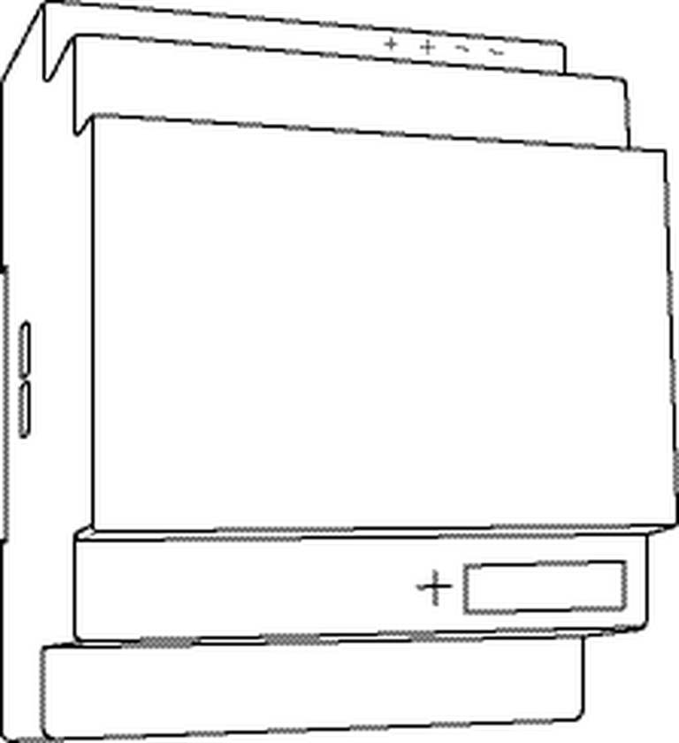 Strichzeichnung/Illustration RWA-Netzteil, für Lüftungsbetrieb, 24V DC, IQ box KNX, Kunststoff