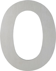 Hausnummer Ziffer 0 Edelstahl