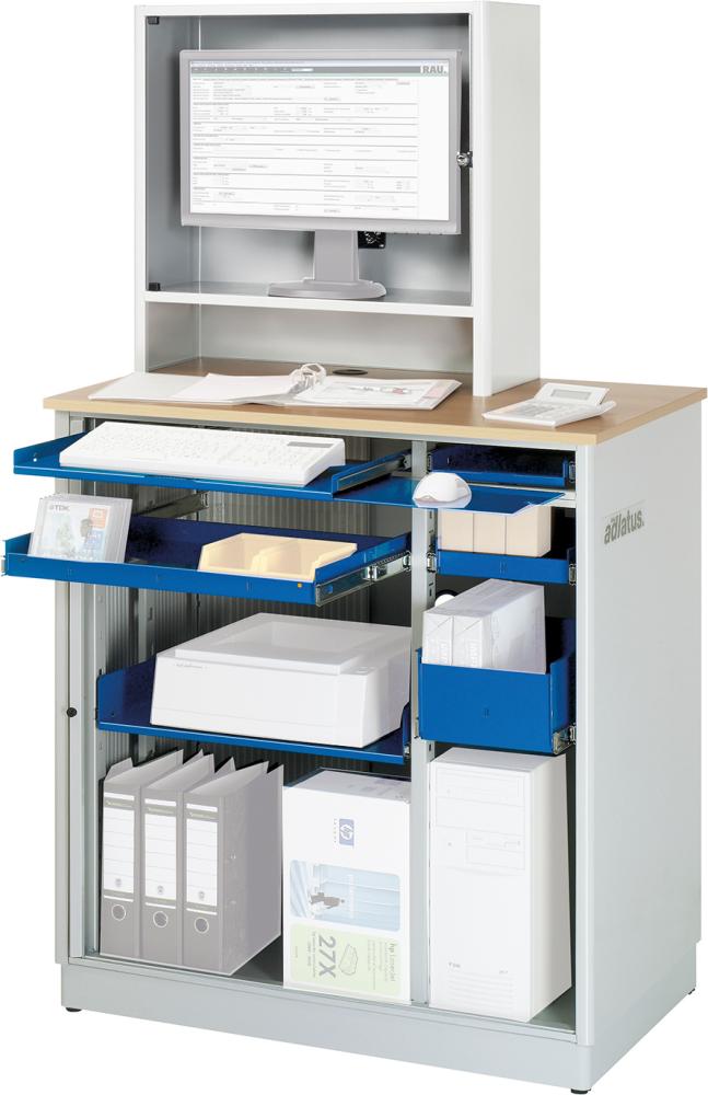RAU Computer-Station mit Monitorgehäuse, Breite 1030 mm