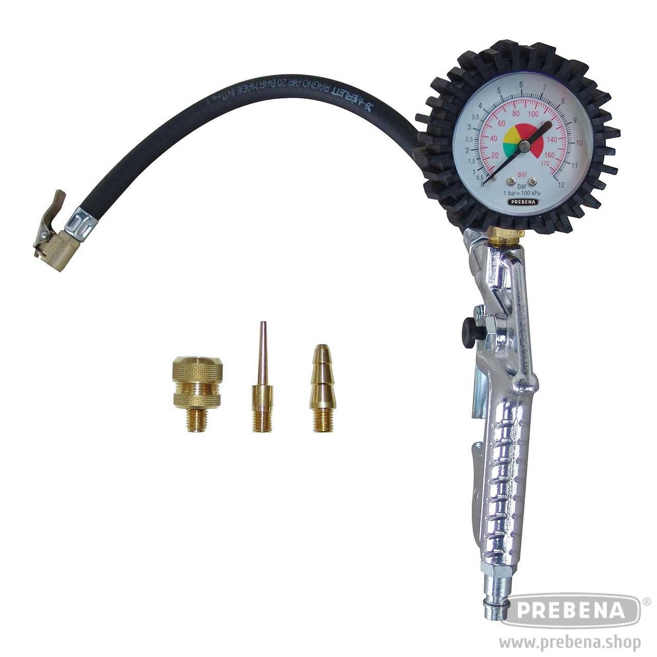 Prebena Reifenfüller mit Adapterset Z175.80 0-10 bar Aluminium