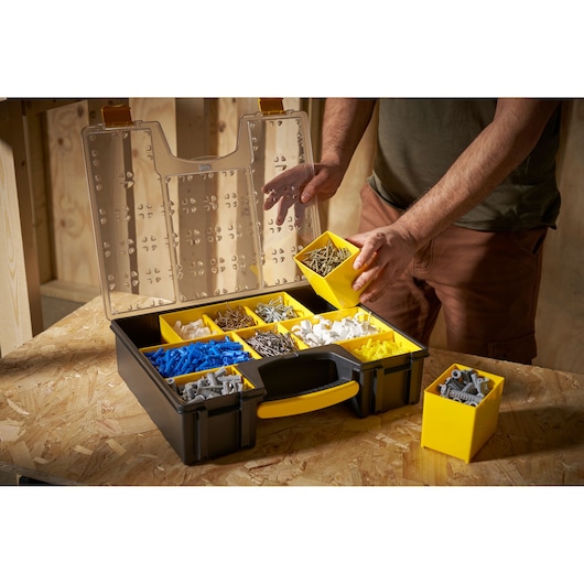 Stanley Deep Pro Professioneller Organizer mit 8 Fächern