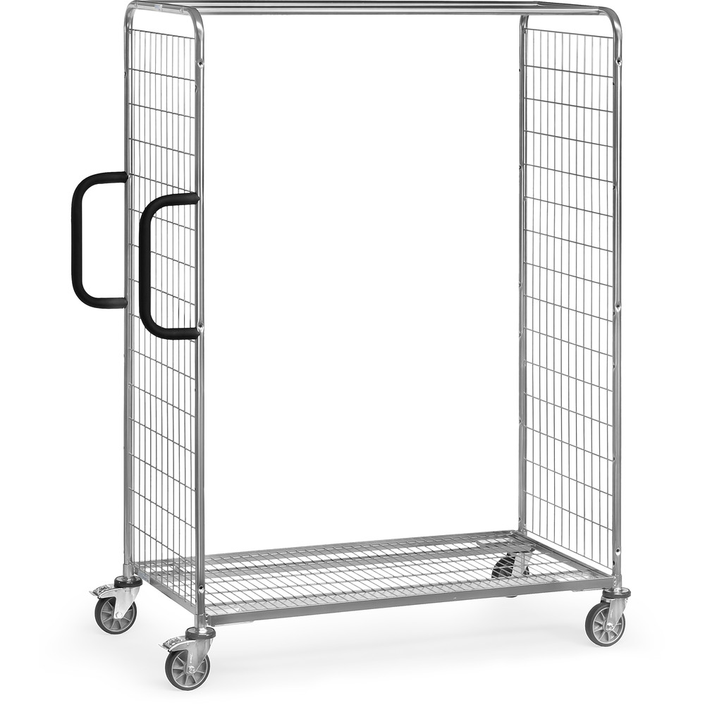 Fetra Kommissionierwagen 28302 Stahlrohr Drahtgitter 1825mm Höhe 1250x610mm