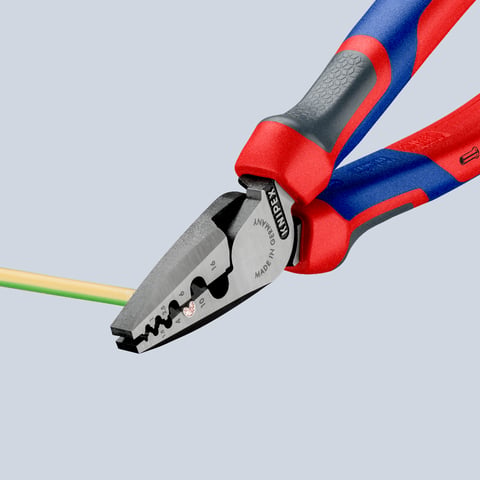 Knipex Crimpzange für Aderendhülsen 97 72 180 mit Comfort-Griffen 180 mm 0,25-16 mm²
