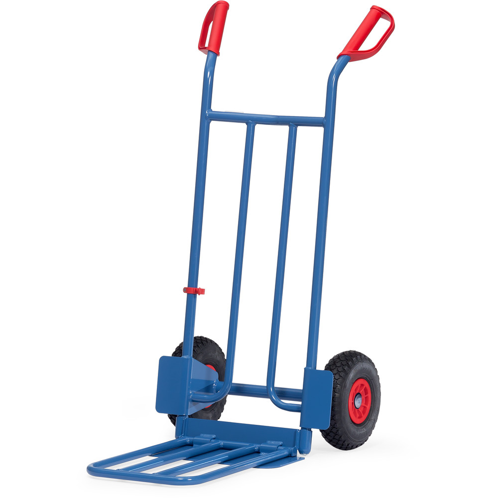 Fetra Paketkarre K1116P 250 kg Stahlrohr PU-Bereifung Klappschaufel