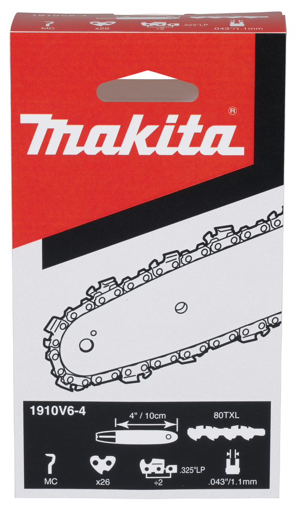 Makita Sägekette 80TXL 1910V6-4 10 cm 0,325"LP 1,1 mm Mikro-Halbmeißel
