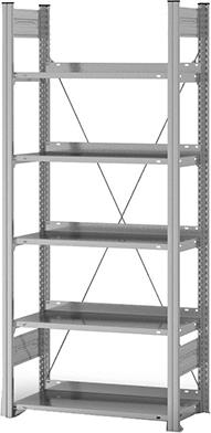 Produktbild Büro-Steckregal, verzinkt, einseitig nutzbar