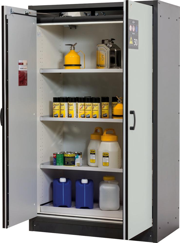 asecos Schrank Q-Classic-30 1164x1947 2Tür.3FB,Grau