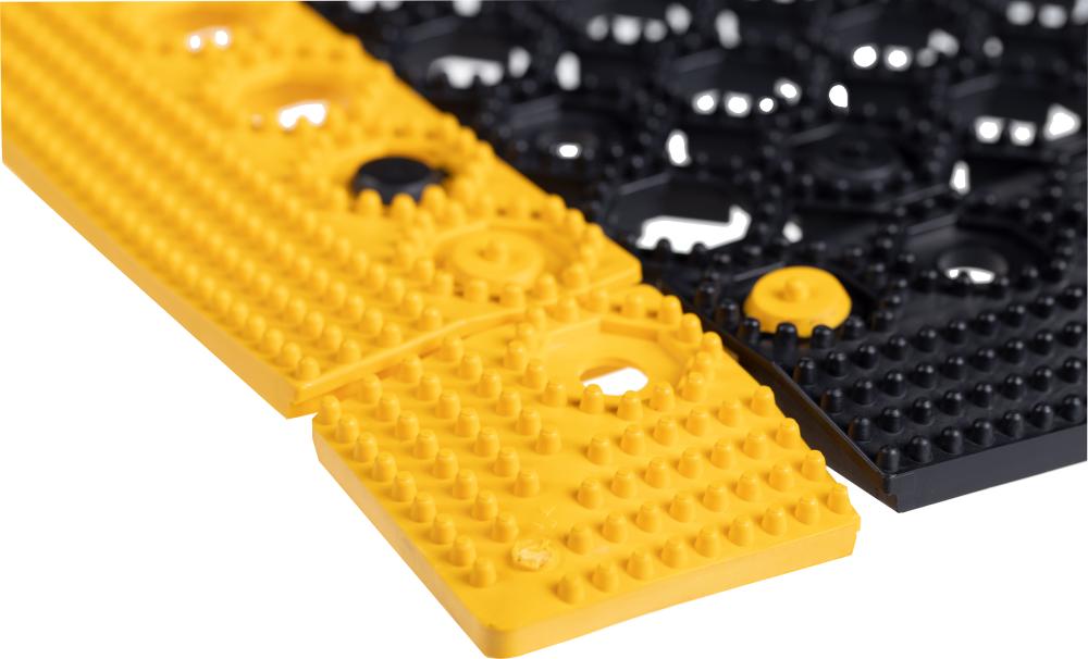 Miltex Arbeitsplatzbodenbelag Yoga Grip Ultra schwarz, Ecken und Leisten