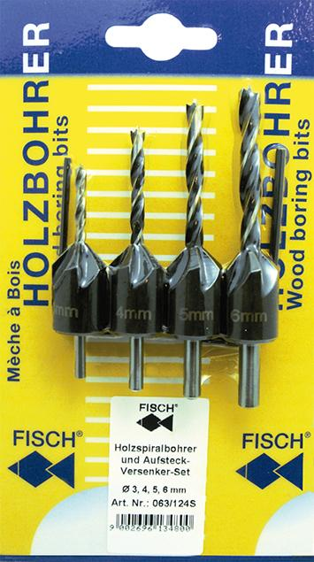 HolzSpiBo-/Versenker-Satz 3-4-5-6mm auf Karte Fisch