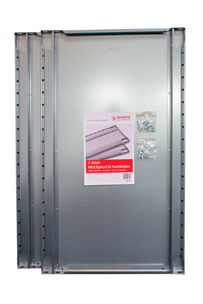 Schulte Legbord MULTIplus150 1000 x 600 mm verzinkt 2er-Pack inkl. 8 Fachbodenträgern