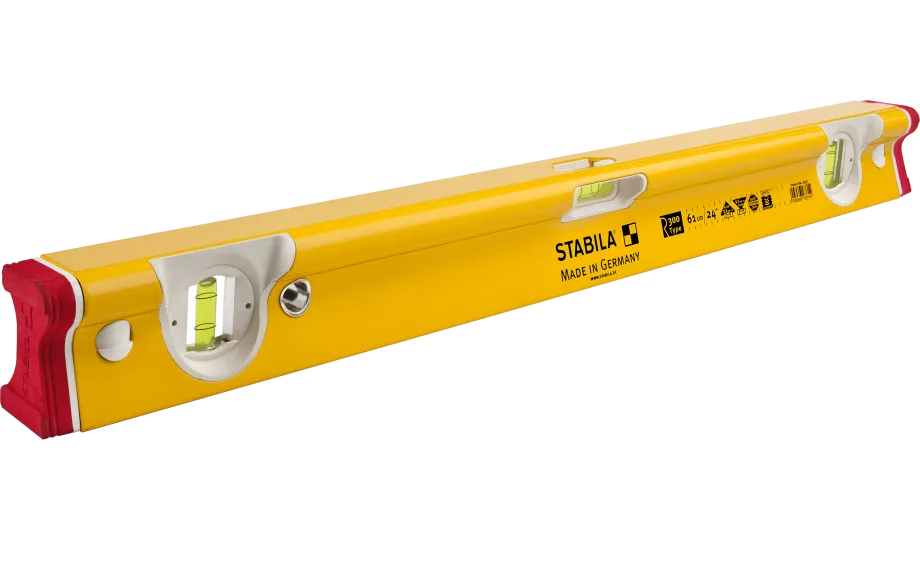 Stabila Wasserwaage Type R 300, 61 cm, verwindungssteifes Alu-R-Profil,
