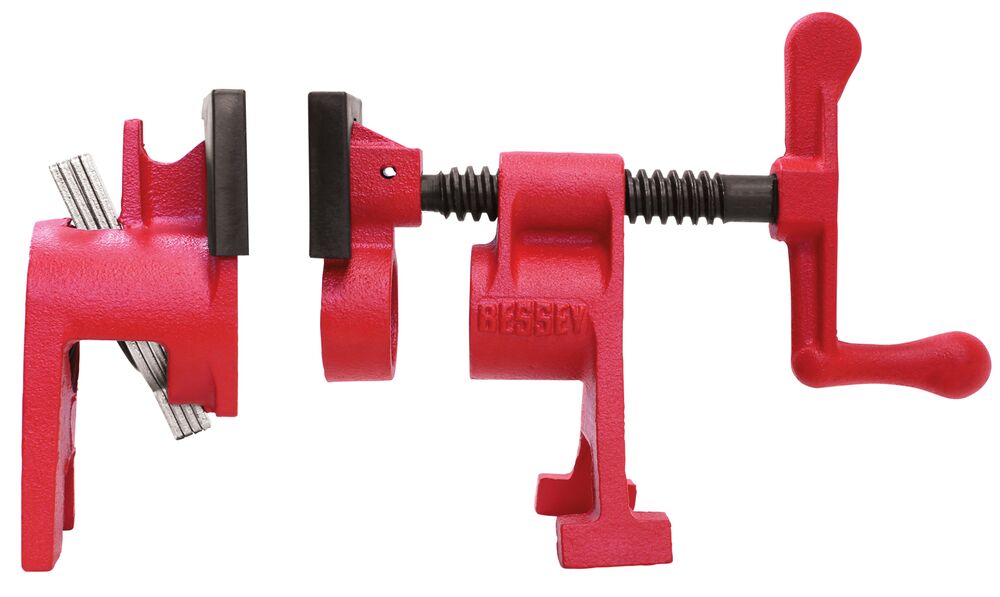 Bessey Rohrschraubzwinge BPC-H34 für Stahlrohr DN 20/R3/4" 26,9 mm mit Standfuß