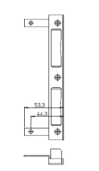 Produktbild SSF Winkelschließblech 4075,20x170x8 ktg,edelstahl