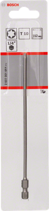 Bosch T10 152mm langer Schraubendreherbit., Schrauberbit, Torx T10, 152 mm, 1/4-Zoll-Schaft