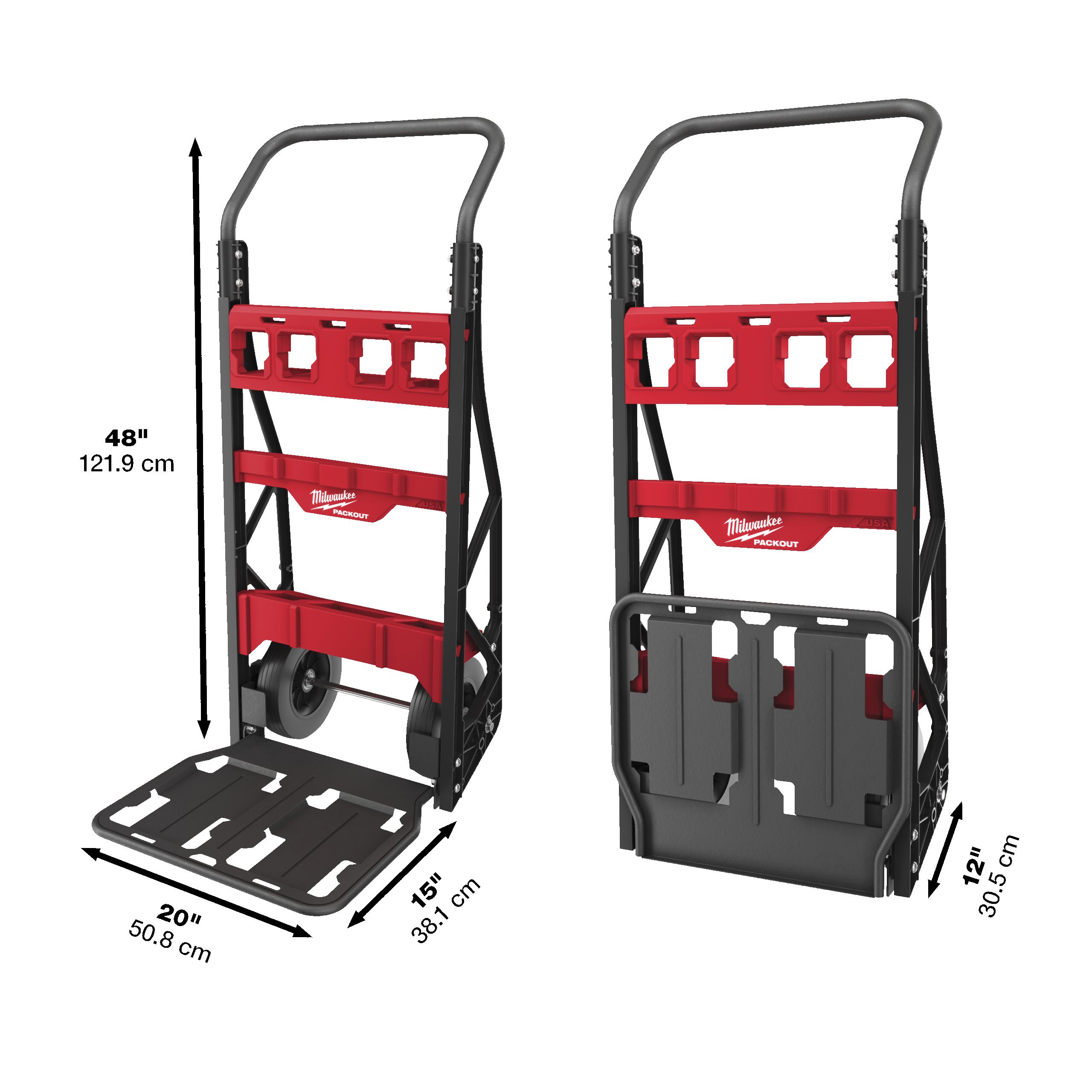Milwaukee PACKOUT™ Multifunktions-Transportkarre 4932472131 180kg Nutzlast 25cm Räder