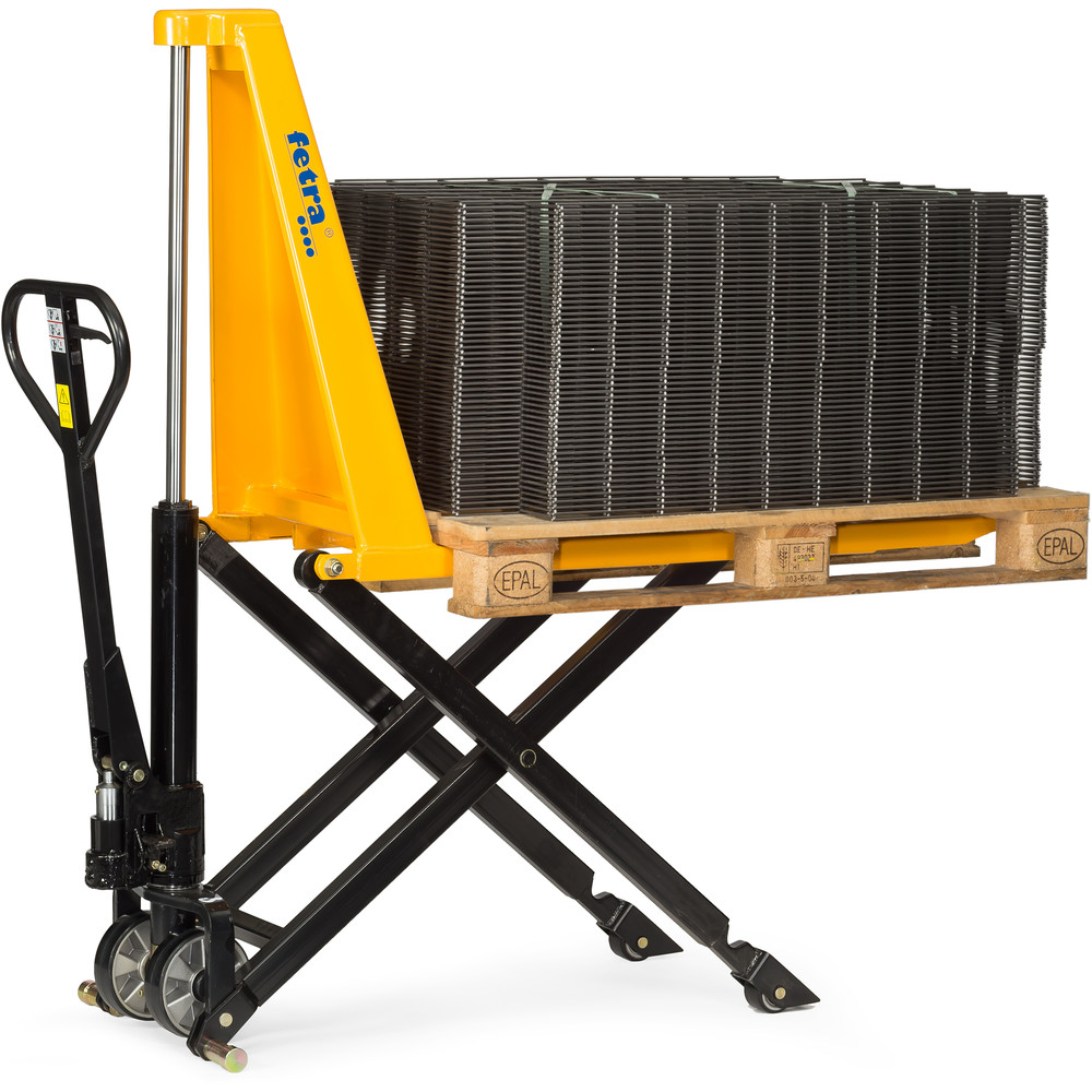 Fetra Scheren-Gabelhubwagen 6815 1000 kg Tragkraft Polyurethan