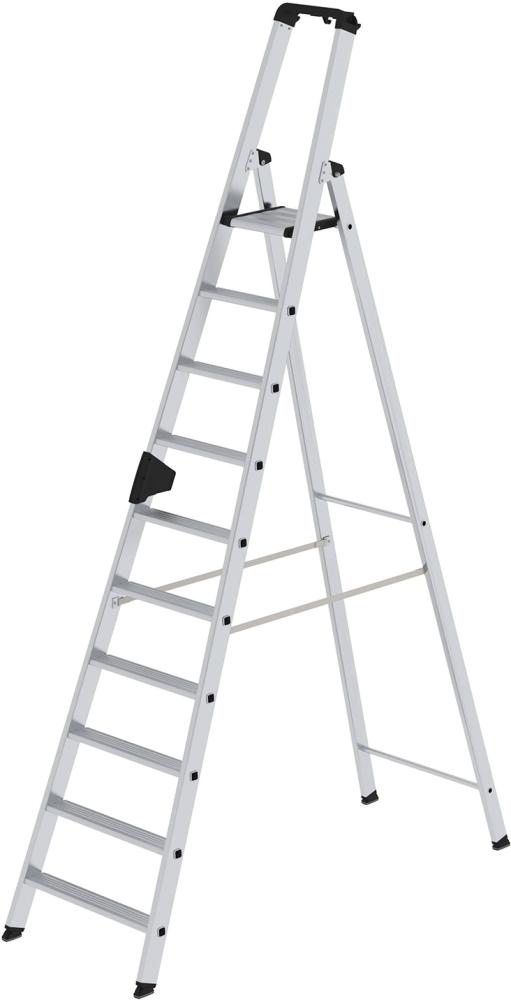 MUNK Alu-Stehleiter 10 Stufen Gesamthöhe 2,31 m Arbeitshöhe bis 4,35 m