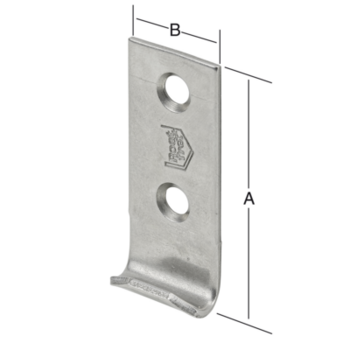 Vormann Schließhaken gerade 44x18 mm Edelstahl V2A DIN 3133