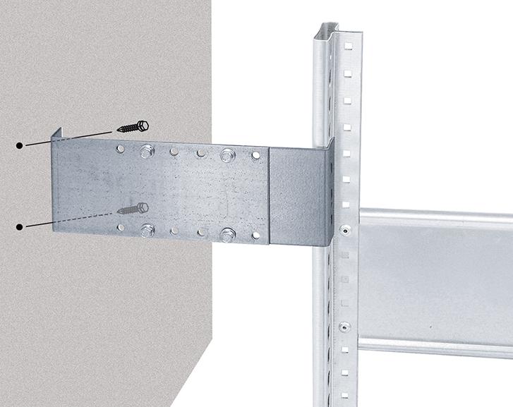 SCHULTE Lagertechnik Wandhalter L 175-325 mm für Reifenregal SCHULTE Lagertechnik