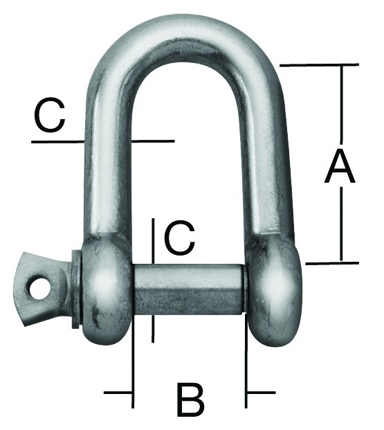 Vormann Schäkel verzinkt 7/16"  bis 11 mm