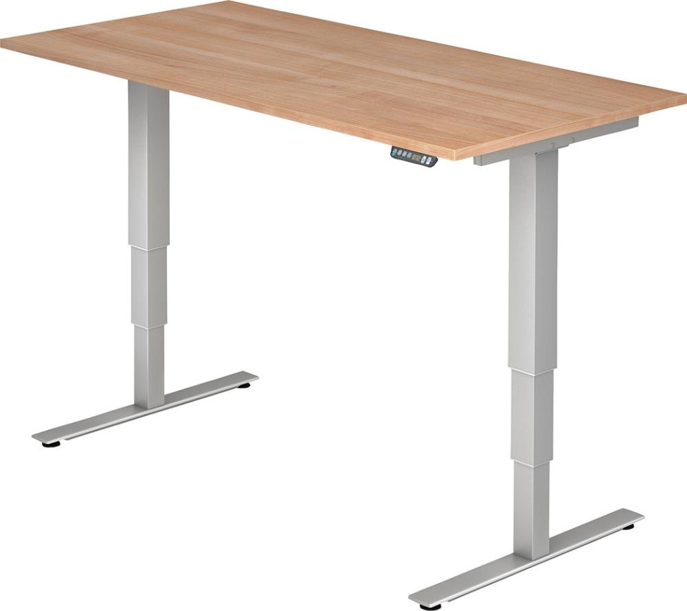 Hammerbacher Schreibtisch XDSM 12 1600x800 Nussbaum/silber