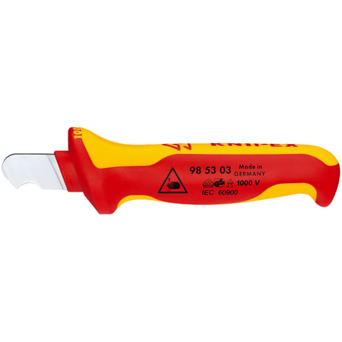 Knipex Abmantelungsmesser 98 53 03 VDE isoliert 170mm für Rundkabel