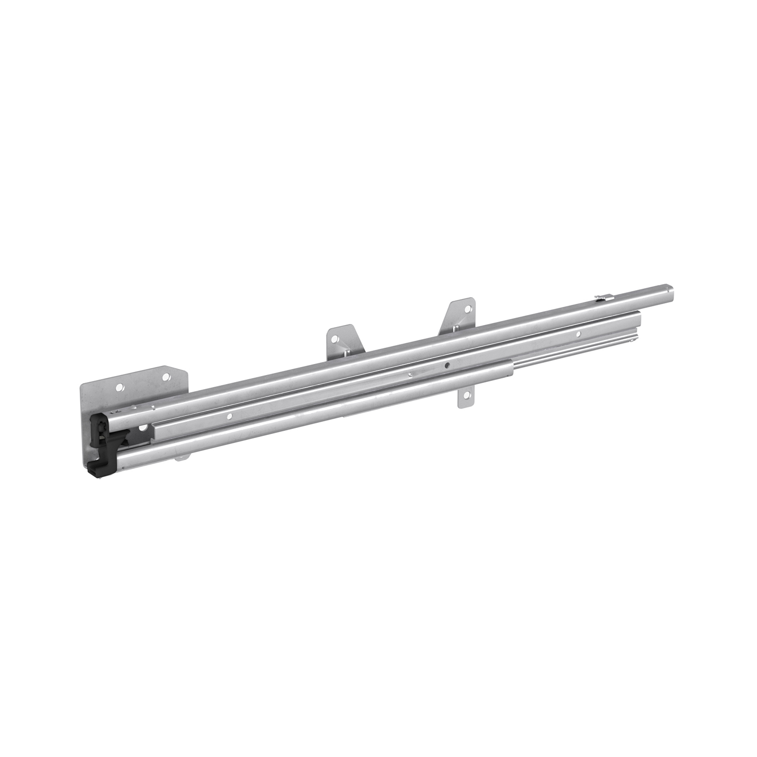 HETTICH Auszugsführungen Quadro Duplex 45 für griffloses Blendendesign, Silent System kompatibel, Push to open kompatibel, EB 292 mm / 392 mm, 555 mm, links