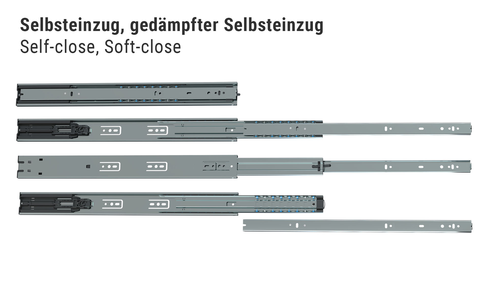 Schock Teleskopschiene Vollauszug Serie 072 300mm 50kg Air Motion®