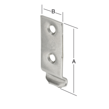 Vormann Schließhaken gekröpft 46x18mm V2A Edelstahl