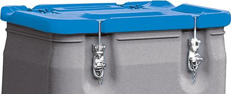 CEMO Mobil-Box 250 l Box grau / Deckel blau