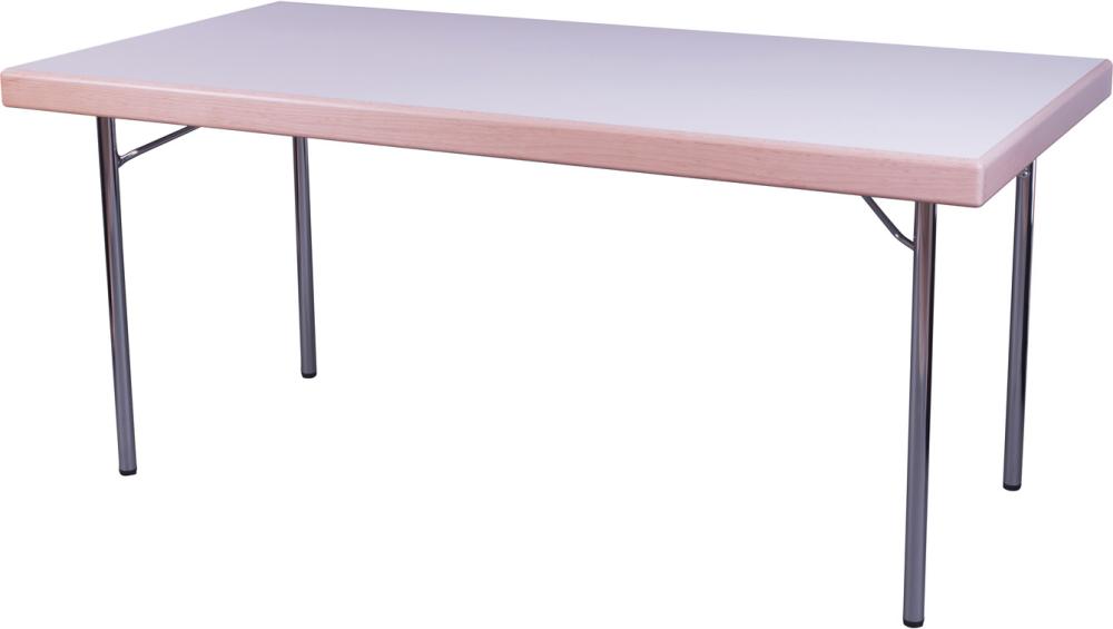 Klapptisch mit Doppel-T-Fuß, Gestell chrom