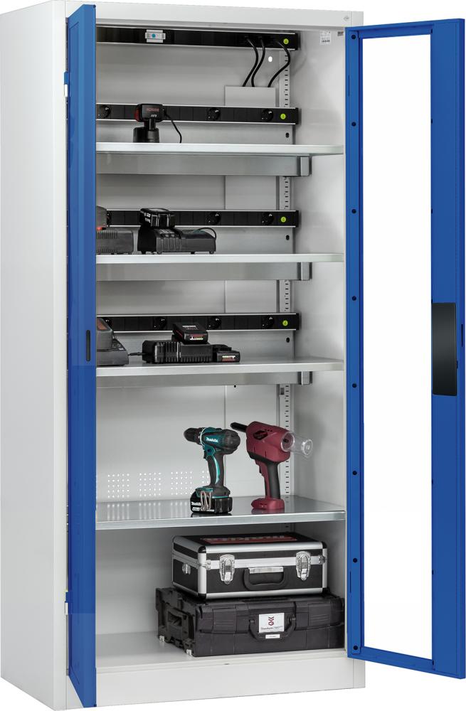 Produktbild CP Akkuladeschrank COMFORT, mit Sichtfenstertüren