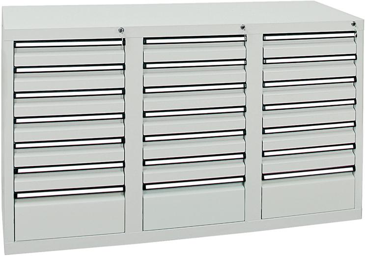 Produktbild Stumpf Schubladenschrank, 900x1500x500 mm, Schubladen 18x 100/3x 200 mm