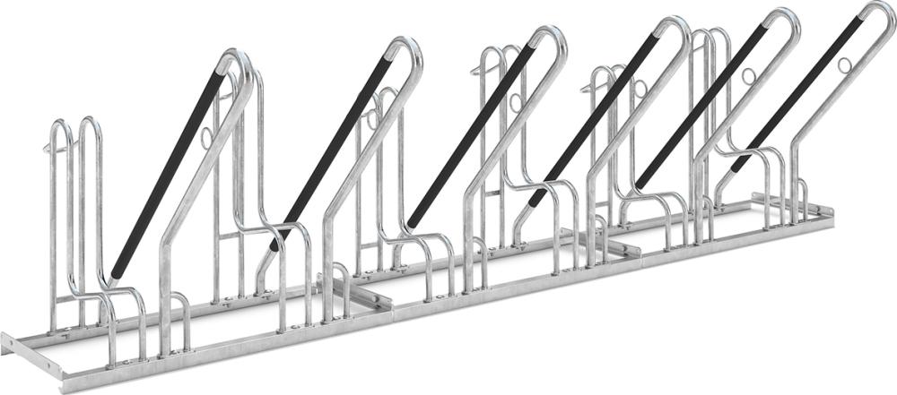 WSM Fahrrad-Anlehnparker einseitig, verzinkt L 3000 mm, 6 Plätze