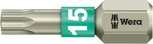 3867/1 TS TORX® bits, stainless, TX 15 x 25 mm