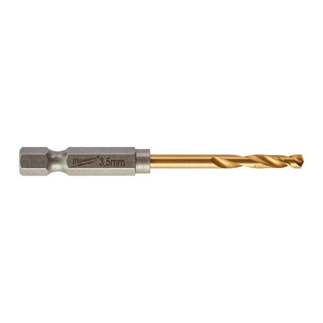 Milwaukee 3,5 x 69 mm SHOCKWAVE Metallbohrer HSS-G RED HEX Titan 1/4