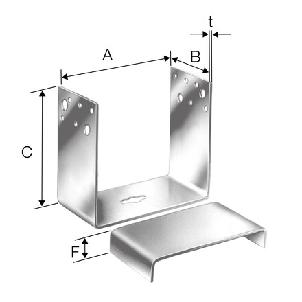Masszeichnung, Aluminium