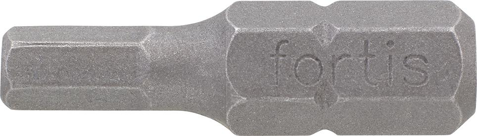 Bit zähhart 1/4 DIN3126 C6,3 Innensechskant 2,5x25mm 10er Pack FORTIS"