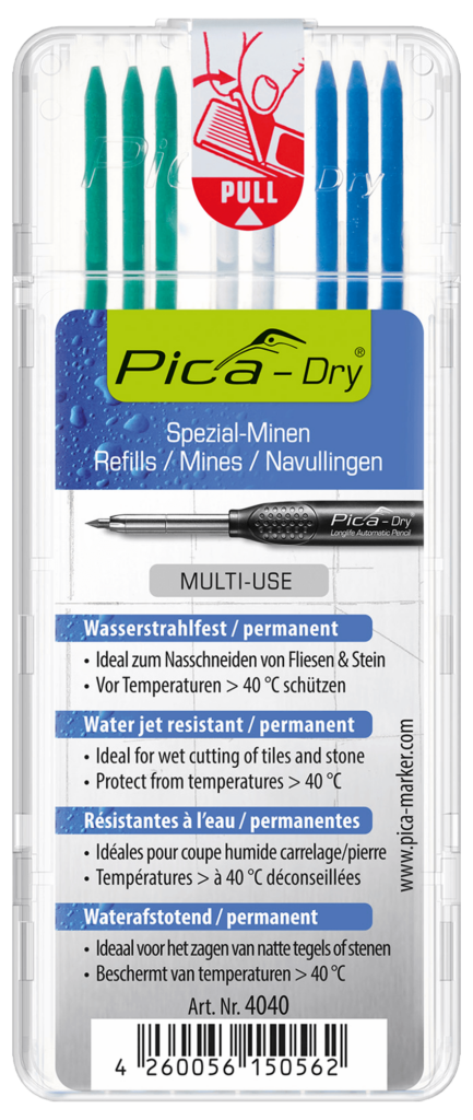 Pica DRY Spezial-Ersatzminen 4040 Color Mix 8er-Pack 125mm
