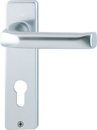 HOPPE® Drückergarnitur mit Kurzschild London 113/202KP/AP, Aluminium