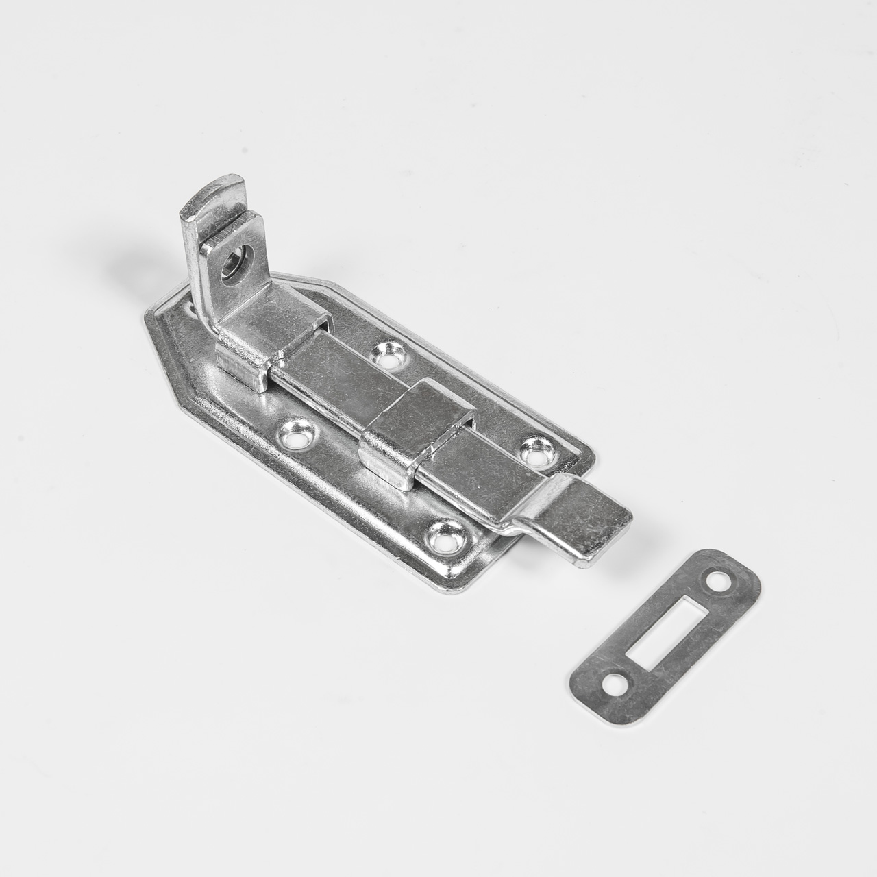 Vormann Türschlossriegel gekröpft 120x56mm Stahl blau verzinkt 000106120Z