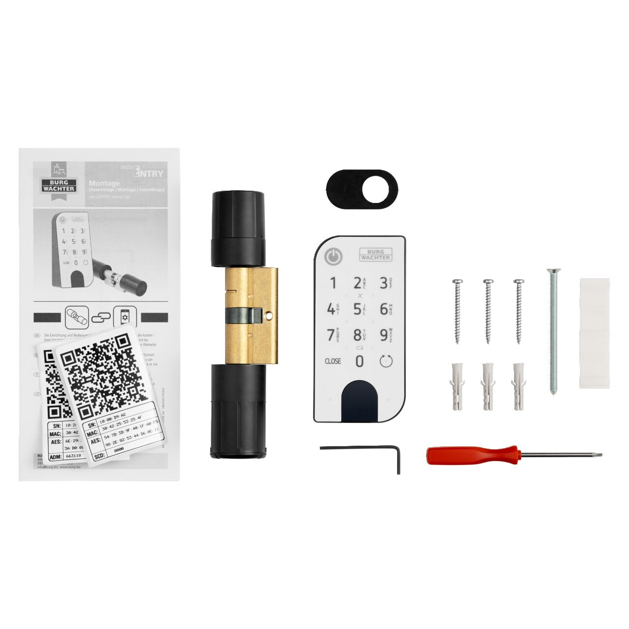 Burg Wächter ENTRY Home 5001 PIN Smartlock Türschloss Set mit Tastatur