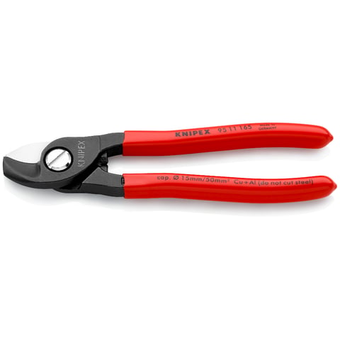 Knipex Kabelschere 95 11 165 brüniert mit Kunststoff überzogen 165 mm