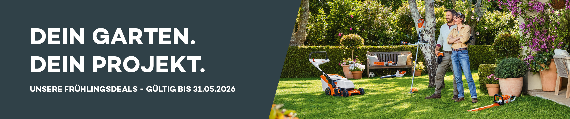 Garten, Rasen, Rasenmäher, Gräser, Paar im Garten