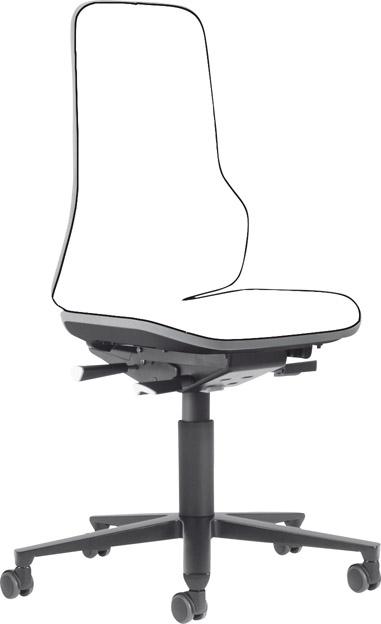 bimos Bimos Arbeitsstuhl grau,ohne Polster Sitzhöhe 450-620 mm mit Rollen