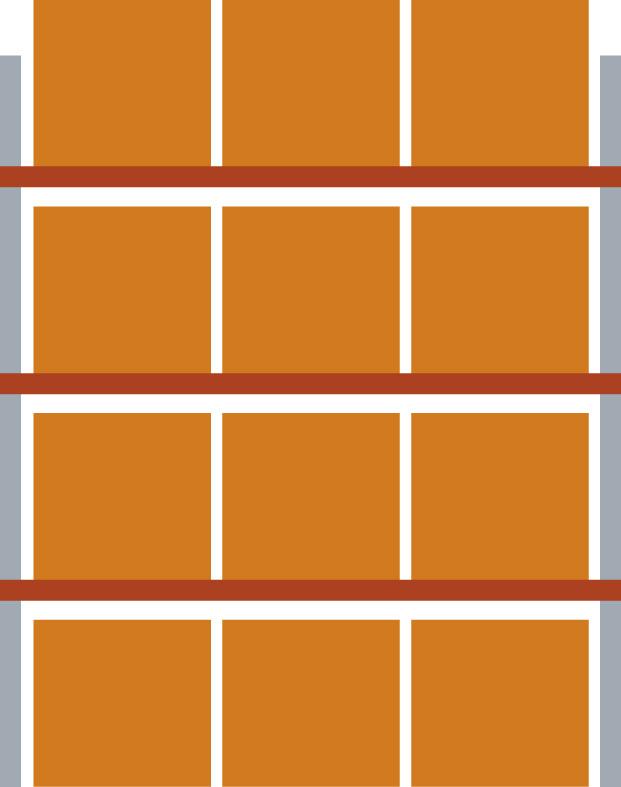 META Palettenregal MULTIPAL B2700xT1100xH4400 mm Grundfeld 12 Plätze Fachlast 1440 kg META