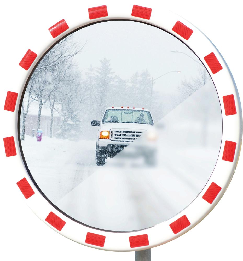 dancop Verkehrsspiegel Eisfrei rund D600 mm für Außen Inox-Spiegelfläche