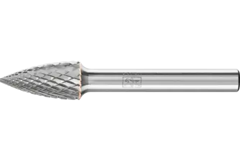 Pferd Hartmetallfrässtift SPG 0313/3 Z4 Spitzbogenform 3x13mm Schaft 3mm universell mittel-fein