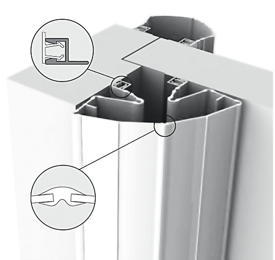 Ellen Finprotect Plus 5090 z. schrauben KF silber, L 1930mm