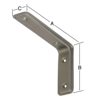Vormann 3F-Konsole 160x105mm Stahl matt Stahl